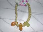 Orange stone hemp fashion bracelet