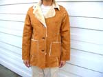 Mens outer wear warehouse export agency supplies Great warm jacket in faux suede with white seams, button up front, side pockets, and fleecy collar