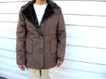 China online winter coat export company. Fashion imitation suede jacket with faux fur collar, button up front and side pockets