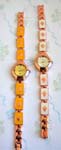 Womens costume jewelry distribution warehouse imports Diamond in enamel designed charms on chain of stylish evening wrist watch from China