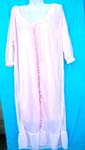 Night wear wholesale fashion distribution export agent. Womens night camisole in light pink with thin shoulder straps and matching, long sleeved robe
