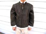 Outer wear coat supply import agency distributes Mens imitation leather motorcycle style jacket with zippered front and pockets