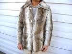 Warm winter wear shopping outlet wholesales quality Minx style imitation fur jacket with button up center and large collar