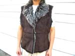 Import supply coat wear wholesale store distributes Warm winter vest with faux fur collar lining