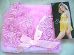 Lingerie fashion wear export agent supplies Light pink transparent camisole in baby doll style with embroidered flower stitching around bust