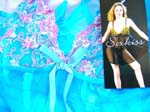 High fashion lingerie B2B trade dealer supply fashionable transparent camisole with beautiful pink embroidery around breast and cute blow
