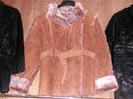 Shop for wholesale designer replica leather coats on export fashion catalog. Beautiful faux suede coat with tanned belt and faux fur cuffs and collar