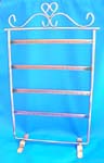 Jewelry racks at discount prices supplied by China wholesalers. Rectangular silver plated earring display stand