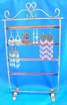 Jewelry racks at discount prices supplied by China wholesalers. Rectangular silver plated earring display stand