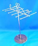 Jewelry purchasing agent distributes wholesale items made in China. Silver plated bracelet or anklet display stand with 12 arms
