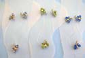 Fashion anklet with clear band design and mini cz inlaid, embedded dragonfly pattern in assorted color