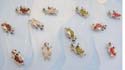 Fashion anklet with clear band design and mini cz inlaid, embedded mother turtle holding a baby turtle at the back in assorted color