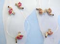 Fashion anklet motif in turkey pattern design with clear band and assorted mini cz