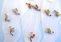Fashion anklet motif in turkey pattern design with clear band and assorted mini cz