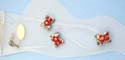 Fashion anklet motif in jumping frog pattern with clear band and assorted mini cz design