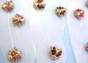 Fashion anklet motif in bug pattern design with clear band and assorted mini cz