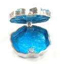 Rose shape enamel jewelry box enamel in aquarium and purple color