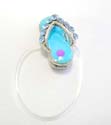 Fashion toe ring motif assorted slipper pattern design in clear band with cz inlaid