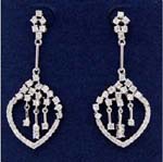 Lady accessory store supplies online imported wholesale items for her. Formed entirely from cz stones the five stone studs extend down to cut out circles with three rows of gems dangling in the center.