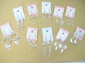 Clear cz drop earring