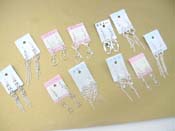 Clear cz drop earring