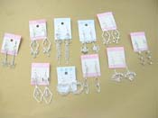 Clear cz drop earring