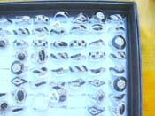 Enamal black ring with cz