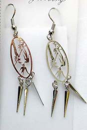 Bronze cz fashion earring