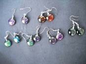 Murano glass fish hook earring