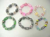 Lampwork bead art bracelet