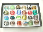 Hand blow murano glass ring