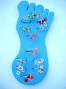 Summer fashion toe ring with feet display