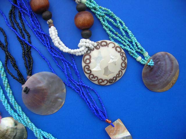 Ladies jewelry fashion supplier - Summer style bali indonesian seashell and bead necklaces