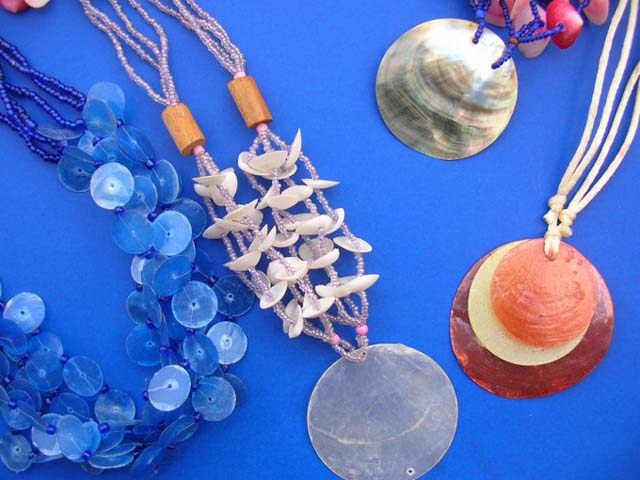 Ladies jewelry fashion supplier - Summer style bali indonesian seashell and bead necklaces