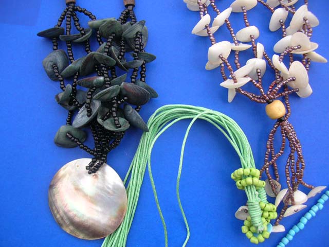 Ladies jewelry fashion supplier - Summer style bali indonesian seashell and bead necklaces