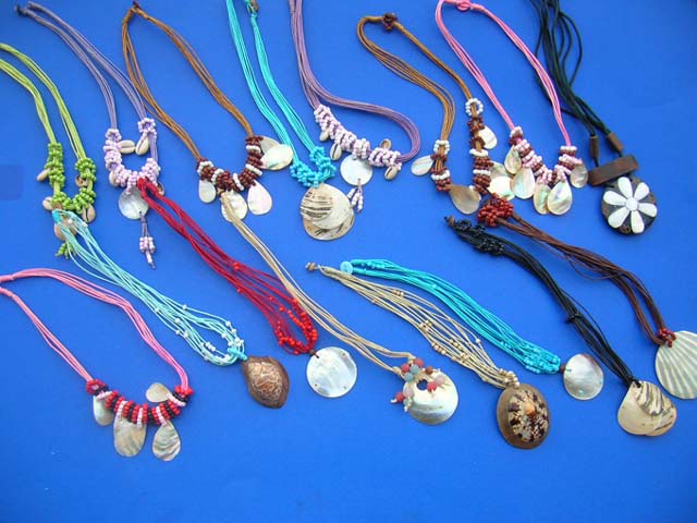 Ladies jewelry fashion supplier - Summer style bali indonesian seashell and bead necklaces