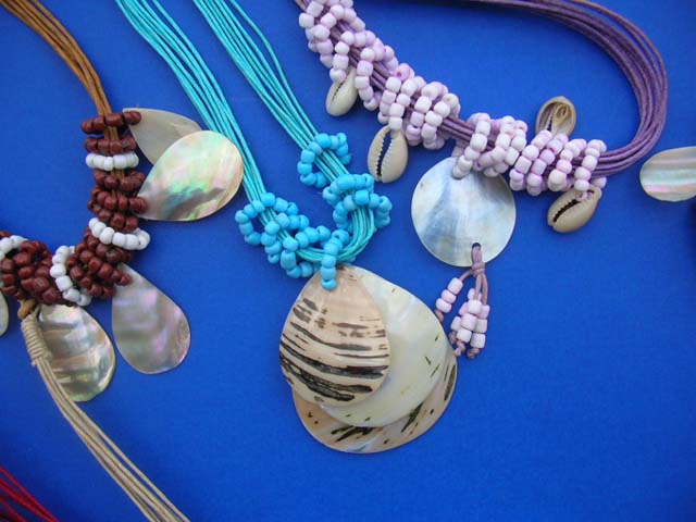 Ladies jewelry fashion supplier - Summer style bali indonesian seashell and bead necklaces