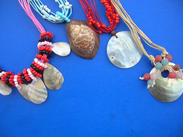 Ladies jewelry fashion supplier - Summer style bali indonesian seashell and bead necklaces