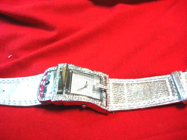 Jewellery express supplier - Womens thick strap designer inspired watch with squared frame clock face