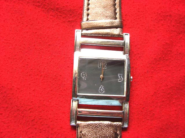 Quality Premier day watch with brown imitation leather strap with buckle style import company