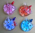 Animal's glass pendant in pig face design
