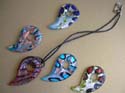 Animal's glass pendant in pig face design