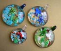 Animal's glass pendant in pig face design