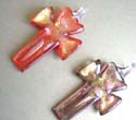 Animal's glass pendant in pig face design