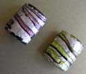 Square foil heart shape glass bead