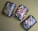 Square foil heart shape glass bead