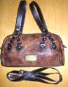 PVC tie dye brown color two ways use duffel handbag 