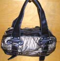 Assorted deep brown PVC strong leather handle purse