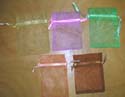 Chiffon drawstrings adjust jewelry gift bag in assorted color design