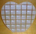 Heart shape white pendant display